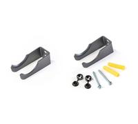 iBathUK Helena Anthracite Radiator Brackets, 2 Column Wall Mounting Kit, Heavy-Duty Steel Construction, Powder-Coated Finish, Compatible with Traditional and Column Radiators