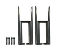 iBathUK Helena MKII Radiator Feet, 3 Column Steel Support Legs for Traditional Radiators, Durable Floor-Mounted Brackets, Industrial Finish in Raw Metal