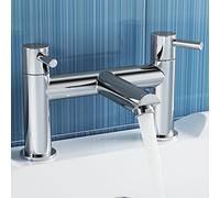 iBathUK | Modern Chrome Bath Filler Mixer Tap Designer Bathroom Tub Lever Faucet TB3014