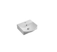 iBathUK Modern Wall Hung Curved Counter Top Ceramic Wash Basin Sink