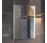 iBathUK Nebula LED Bathroom Mirror Rectangular Illuminated Mirror with Motion Sensor and Demister Modern Frameless Straight Edge Lighted Wall Mounted Design for Bathrooms 450x600mm