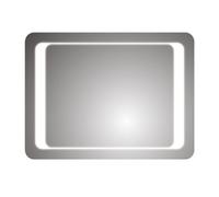 Ibathuk Nova Led Bathroom Mirror Soft Rectangular Frameless Light Up Mirror With Motion Sensor And Demister Bright Modern Mounted
