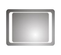 iBathUK Nova Wall Mounted LED Bathroom Mirror, Illuminated Mirror with Sensor Switch, Built-In Demister Pad, Modern Rectangular Light Up Design, Portrait or Landscape Installation, 800 x 600mm
