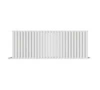 Ibathuk Princia Horizontal Double Oval Panel Radiator White 600 X 1620mm-White