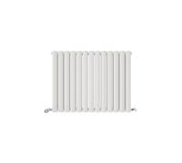 Ibathuk Princia Horizontal Double Oval Panel Radiator White 600 X 780mm -White