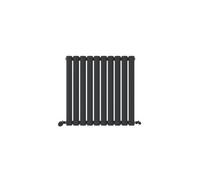 Ibathuk Princia Horizontal Single Oval Panel Radiator Anthracite 600 X 600mm-Grey