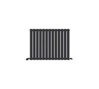 Ibathuk Princia Horizontal Single Oval Panel Radiator Anthracite 600 X 780mm-Grey