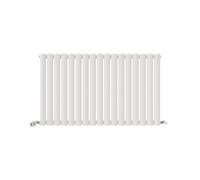 Ibathuk Princia Horizontal Single Oval Panel Radiator White 600 X 1020mm-White