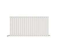 Ibathuk Princia Horizontal Single Oval Panel Radiator White 600 X 1200mm-White
