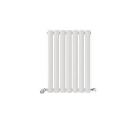 Ibathuk Princia Horizontal Single Oval Panel Radiator White 600 X 420mm-White