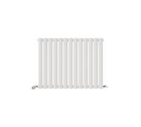 Ibathuk Princia Horizontal Single Oval Panel Radiator White 600 X 780mm-White