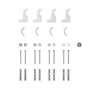 iBathUK Princia Mirrored Radiator Bracket Pack with Bleed Valve, Anthracite Finish, Wall Mounting Kit for Designer Radiators, Durable Steel Construction, Easy Installation