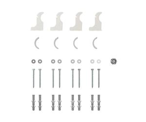 iBathUK Princia Mirrored Radiator Bracket Pack with Bleed Valve, Anthracite Finish, Wall Mounting Kit for Designer Radiators, Durable Steel Construction, Easy Installation