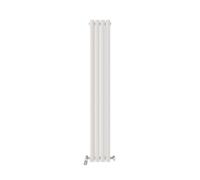 Ibathuk Princia Vertical Double Oval Panel Radiator White 1600 X 240mm-White