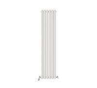 Ibathuk Princia Vertical Double Oval Panel Radiator White 1600 X 360mm-White