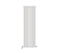 Ibathuk Princia Vertical Double Oval Panel Radiator White 1600 X 480mm -White