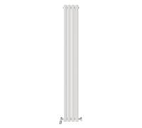 Ibathuk Princia Vertical Double Oval Panel Radiator White 1800 X 240mm -White
