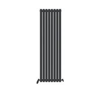 Ibathuk Princia Vertical Single Oval Panel Radiator Anthracite 1600 X 480mm-Grey