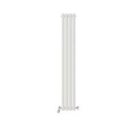 Ibathuk Princia Vertical Single Oval Panel Radiator White 1600 X 240mm-White