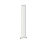 Ibathuk Princia Vertical Single Oval Panel Radiator White 1800 X 240mm-White