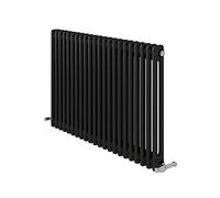 iBathUK Regency Horizontal Column Radiator, Double Panel Radiators, 600x1010mm Slim Radiator, Wall Mounted for Bathroom,Kitchen,Living Room- Anthracite