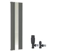 iBathUK Regency Traditional Horizontal Column Radiator, Double Panel, Raw Metal Iron Style Radiators for Bathroom,Kitchen,Living Room 600 x 605mm
