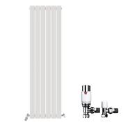 iBathUK Regency Traditional Horizontal Column Radiator, Double Panel, Raw Metal Iron Style Radiators for Bathroom,Kitchen,Living Room 600 x 1010mm