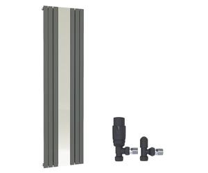iBathUK Regency Traditional Horizontal Column Radiator, Double Panel, Raw Metal Iron Style Radiators for Bathroom,Kitchen,Living Room 600 x 605mm