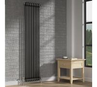 iBathUK Regency Traditional Vertical Column Radiator, Triple Panel Radiators, Raw Metal Iron Style Radiators for Bathroom,Kitchen,Living Room 1800x380mm