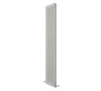 iBathUK Regency Wall-Mounted Vertical 2 Column Radiator, Steel Cast Iron Style High Thermal Output Hydronic Central Heating, Traditional Designer Radiator in Gloss White, 1800 × 380mm