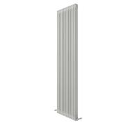 iBathUK Regency Wall-Mounted Vertical 2 Column Radiator, Steel Cast Iron Style High Thermal Output Hydronic Central Heating, Traditional Designer Radiator in Gloss White, 1800 × 560mm
