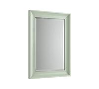 iBathUK Revix Wall Mounted Framed Bathroom Mirror, Modern Rectangular Portrait or Landscape Design Copper-Free Silver Mirror with MDF Frame in Garden Sage, 700 x 500mm