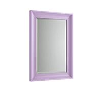 iBathUK Revix Wall Mounted Framed Bathroom Mirror, Modern Rectangular Portrait or Landscape Design Copper-Free Silver Mirror with MDF Frame in Purple, 700 x 500mm