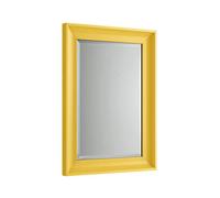 Ibathuk Revix Yellow Framed Mirror, Wall Hung Bevelled Mirror For Modern Bathroom Interiors, Bathroom Wall Mirror, 700 X 500mm