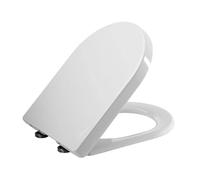 iBathUK Rimini PP Wrapover Soft Close Toilet Seat, Durable & Modern Toilet Seat with Quick-Release Hinges, White