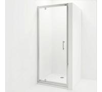 iBathUK Solis 760mm Side Panel for Shower Door Chrome | Reversible Fit, Compatible With Solis Shower Doors, 6mm Glass, Chrome Aluminium Frame, 5 Year Guarantee