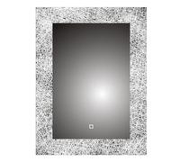 iBathUK Solstice Celestial LED Wall Mounted Bathroom Mirror, Modern Pre-Assembled Illuminated Light Up Mirror with Lighting in Portrait Design, Demister Pad, Touch Switch Control, 500 x 700mm