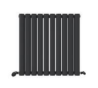 iBathUK Strata Horizontal Column Radiator, Double Panel Radiators, 600x600mm Slim Radiator, Wall Mounted for Bathroom,Kitchen,Living Room - White