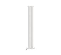 iBathUK Strata Tall Vertical Radiator, Single Oval Panel Radiators, 1800x240mm Slim Radiator, Wall Mounted for Bathroom,Kitchen,Living Room - White