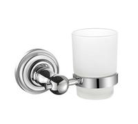 iBathUK Traditional Wall Mounted Toothbrush Round Holder Set Chrome, Stainless Steel 304 Durable and Corrosion Resistant Bathroom Accessories, Toothbrush Holders for Bathroom Tumbler Holder