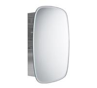 Ibathuk Wall Mounted Single Door Stainless Steel Mirror Cabinet Storage Unit