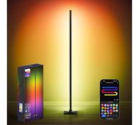 ibaye Led Floor Lamp,60 Inch Corner Lamp Compatible with Alexa and Google Assistant,4 Segment Detachable Corner Light with Square Base for Living Room and Bedroom Ambient Lighting