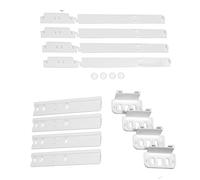 IBBAH Pack of 4 Integrated Fridge Door Sliders Universal Mounting Kit with Brackets & Clips for Built-in Fridges Compatible with Beko | Bosch | Whirlpool | Samsung, and More (No Screws Included)