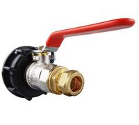 Ibc 2" S60X6 Lid Kit With 1" Bsp Female Lever Valve And 28mm Brass Compression Fitting