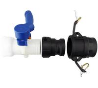 Ibc 2" S60X6 Tap Kit With 1" Type D Camlock Coupling And S60X6 To 1" Male Camlock Adapter