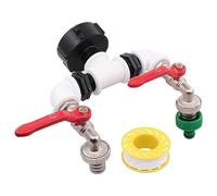 IBC Adapter S60 x 6 Outlet Tap 2 Way IBC Tank Ball Outlet Valve 3/4 Inch Garden Hose Tap 3/4 Inch Ball Valve Outlet Valve Water Tank 2 Way Hose Nozzle Hose Connection for IBC Water Butt