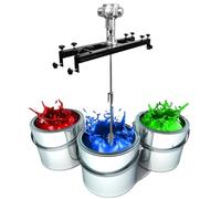 IBC Air Agitator, 1 Ton Tank Pneumatic Mixer, Foldable Propeller, with Support Hook, for Paint Coating Materials Liquid Ink Dissolver Agitator(ThreeCylinder)