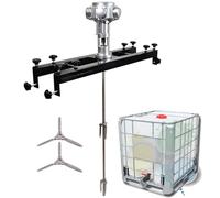 IBC Air Agitator 259 Gallon Pneumatic Mixer, Clamp Mount Tank and Barrel Drum Tool, 1000L Mixing Capacity for Paint, Coating, Ink, Glue