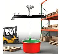 IBC Air Agitator, Commercial Pneumatic Paint Mixer, Electric Tank Mixer Machine, Paint Stirring Machine with Support Hanger, Industrial Paint Mixer for Ink Dissolver(Small 5Cylinder)