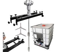 IBC Air Agitator, Tank Mixer Machine Pneumatic Bracket Mixer Paint Stirring Machine Bracket Air Agitator Paint Mix Tool No-Load RPM: 2500RPM 1800RPM 1000RPM for Viscous Liquid(Large 5 Cylinders)